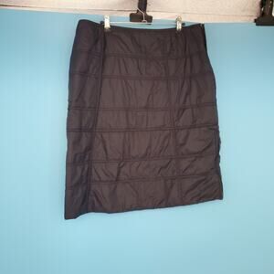 Cordilllera Quilted Skirt Size XL Black Straight Skirt